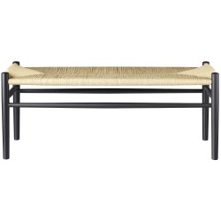 hêtre noir / cordage naturel - banc J83B - FDB Møbler