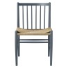 natural paper cord / grey blue beech - J80 chair - FDB Møbler