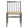 natural paper cord / moss grey beech - J80 chair - FDB Møbler