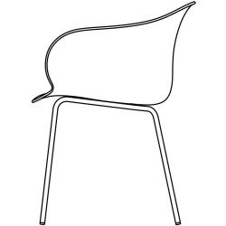 JH28 Elefy chair - plastic shell - &Tradition