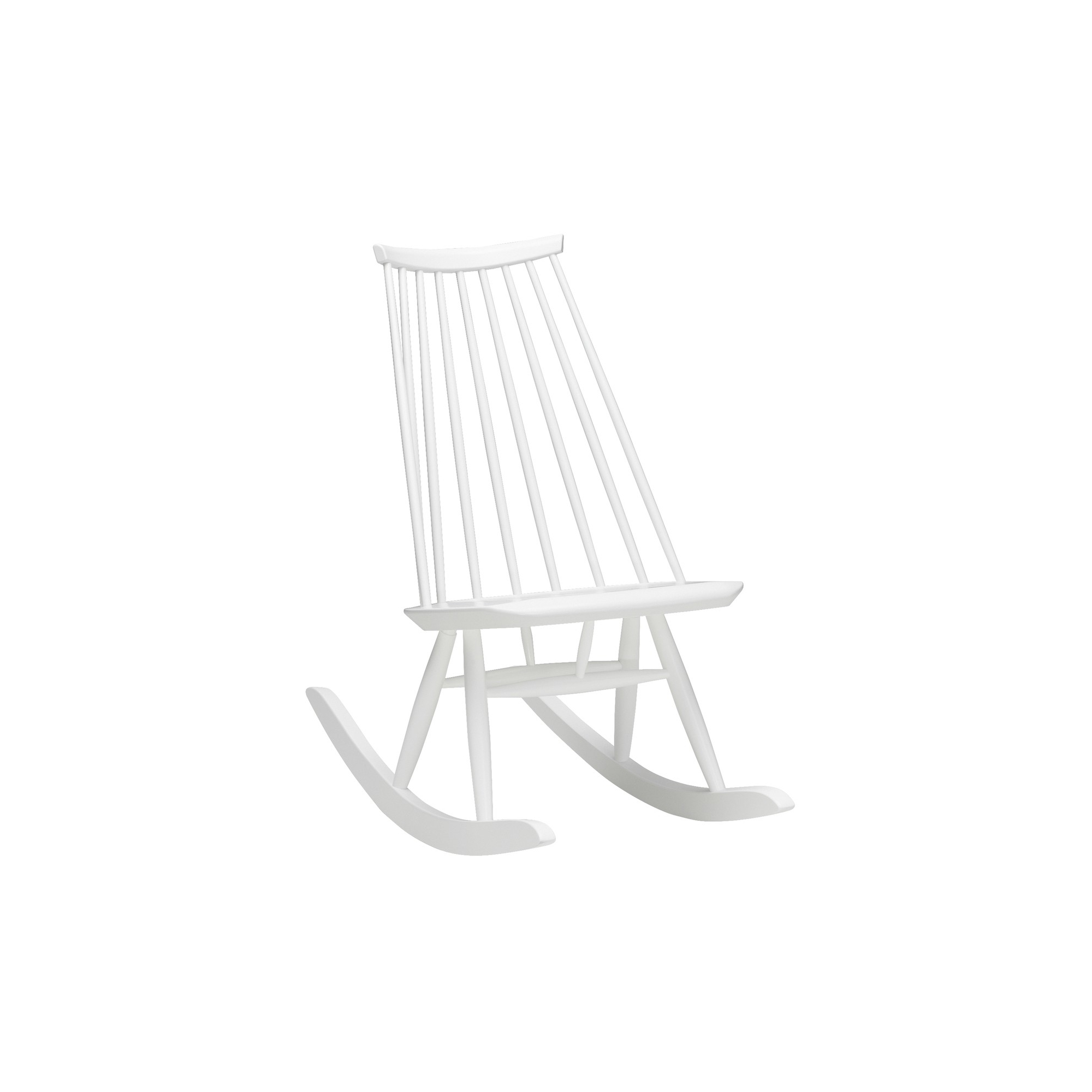 white lacquered - Mademoiselle rocking chair - Artek