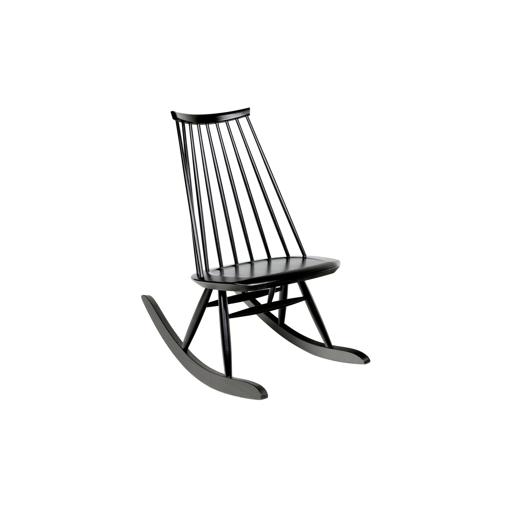 black stained - Mademoiselle rocking chair - Artek