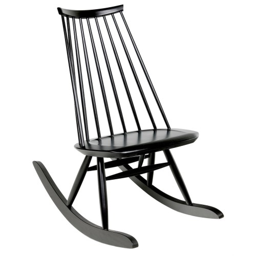 black stained - Mademoiselle rocking chair - Artek