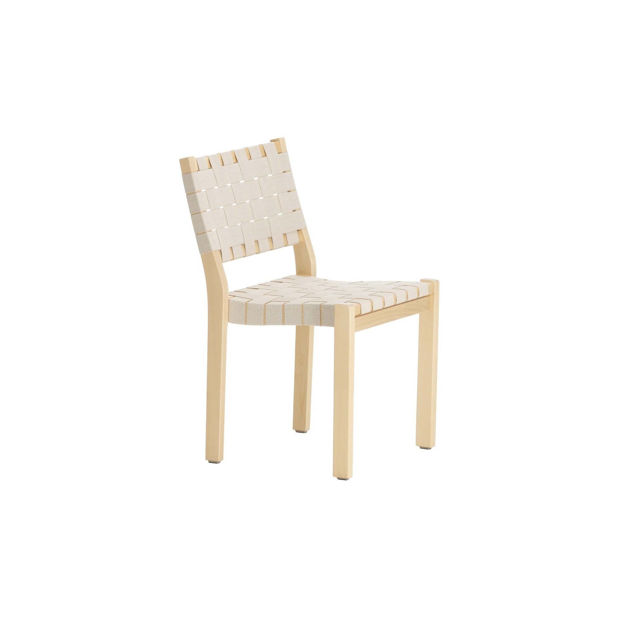 natural birch + natural/white webbing - Chair 611 - Artek