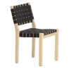 bouleau naturel + tressage noir - chaise 611 - Artek