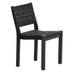 black birch + black webbing - Chair 611 - Artek