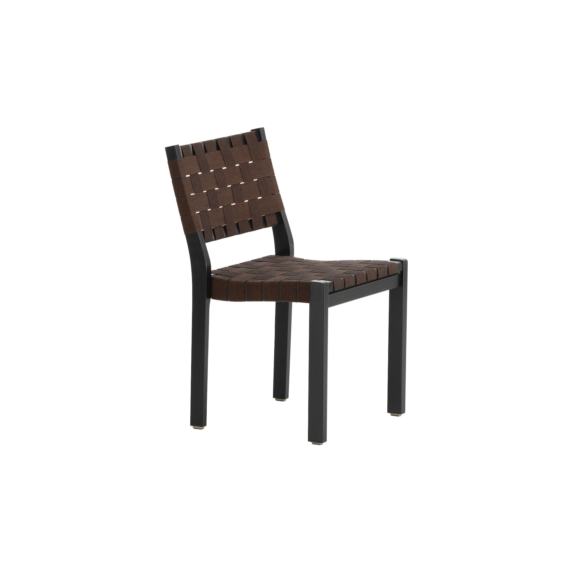 black birch + black/brown webbing - Chair 611 - Artek