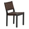 bouleau noir + tressage noir/marron - chaise 611 - Artek