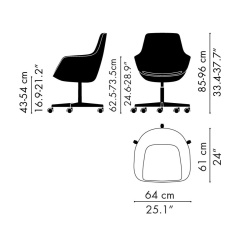 Little Giraffe Pivotante 3211 – non déhoussable - Fritz Hansen