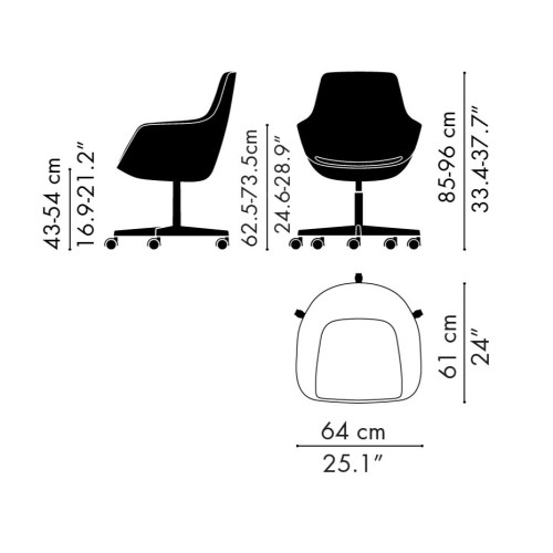 Little Giraffe Swivel base 3211 - unremovable cover - Fritz Hansen