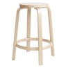 H65cm - natural lacquered birch - 64 bar stool - Artek