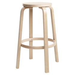 H75cm - bouleau naturel vernis - tabouret 64 - Artek