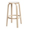 H75cm - bouleau + HPL Blanc - tabouret 64 - Artek