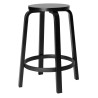 H65cm - black lacquered birch - 64 bar stool - Artek