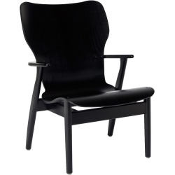 black lacquered birch - Domus lounge - Artek