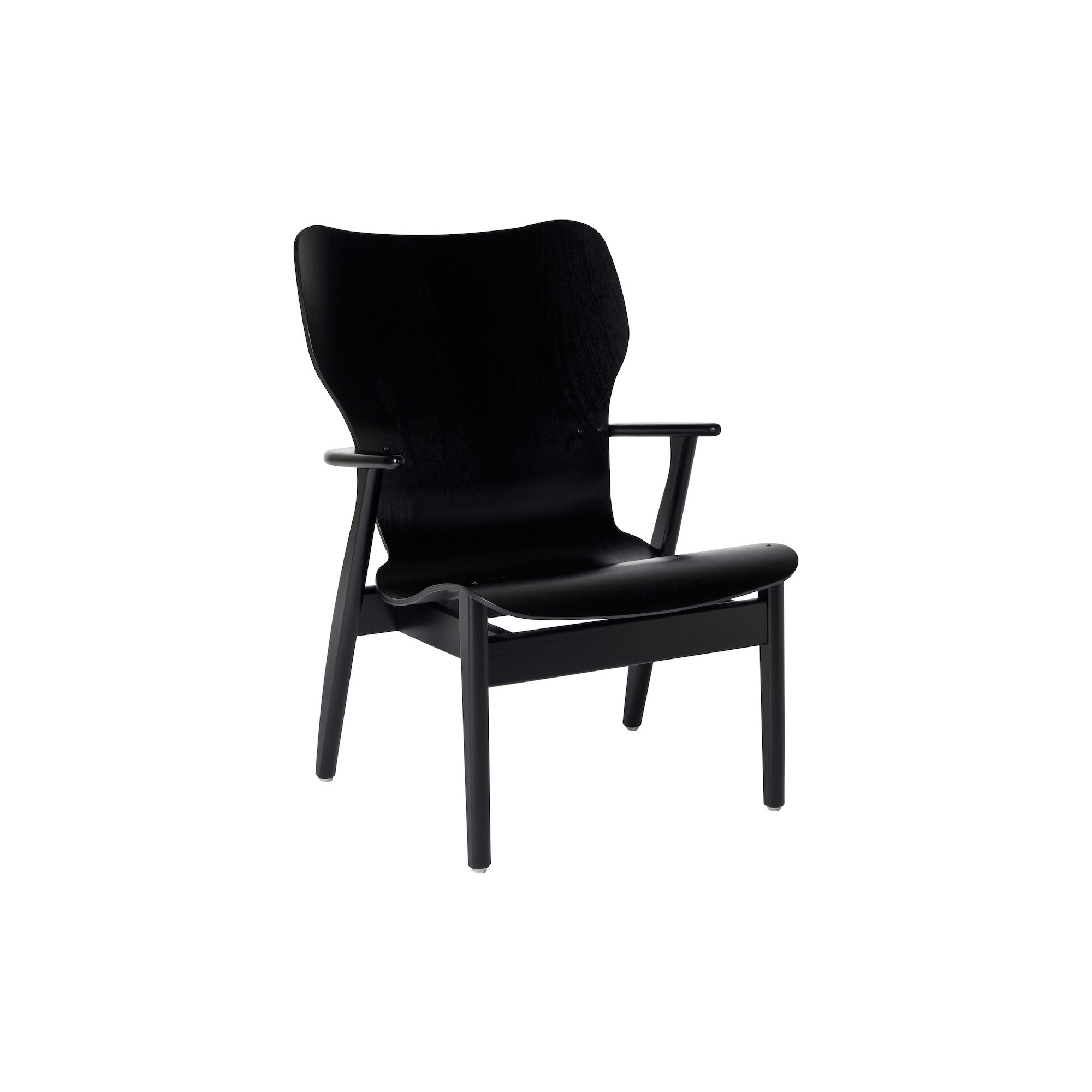 black lacquered birch - Domus lounge - Artek