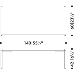 140x60cm - Kiki side table - Artek