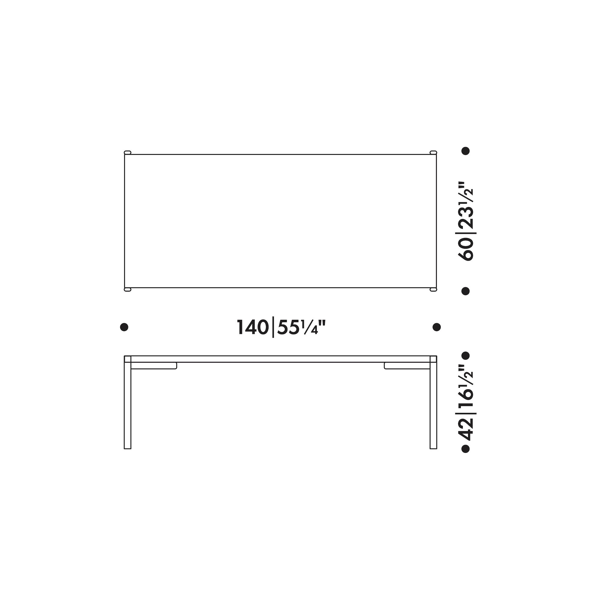 140x60cm - Kiki side table - Artek