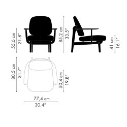 Fauteuil Fred JH97 - Fritz Hansen