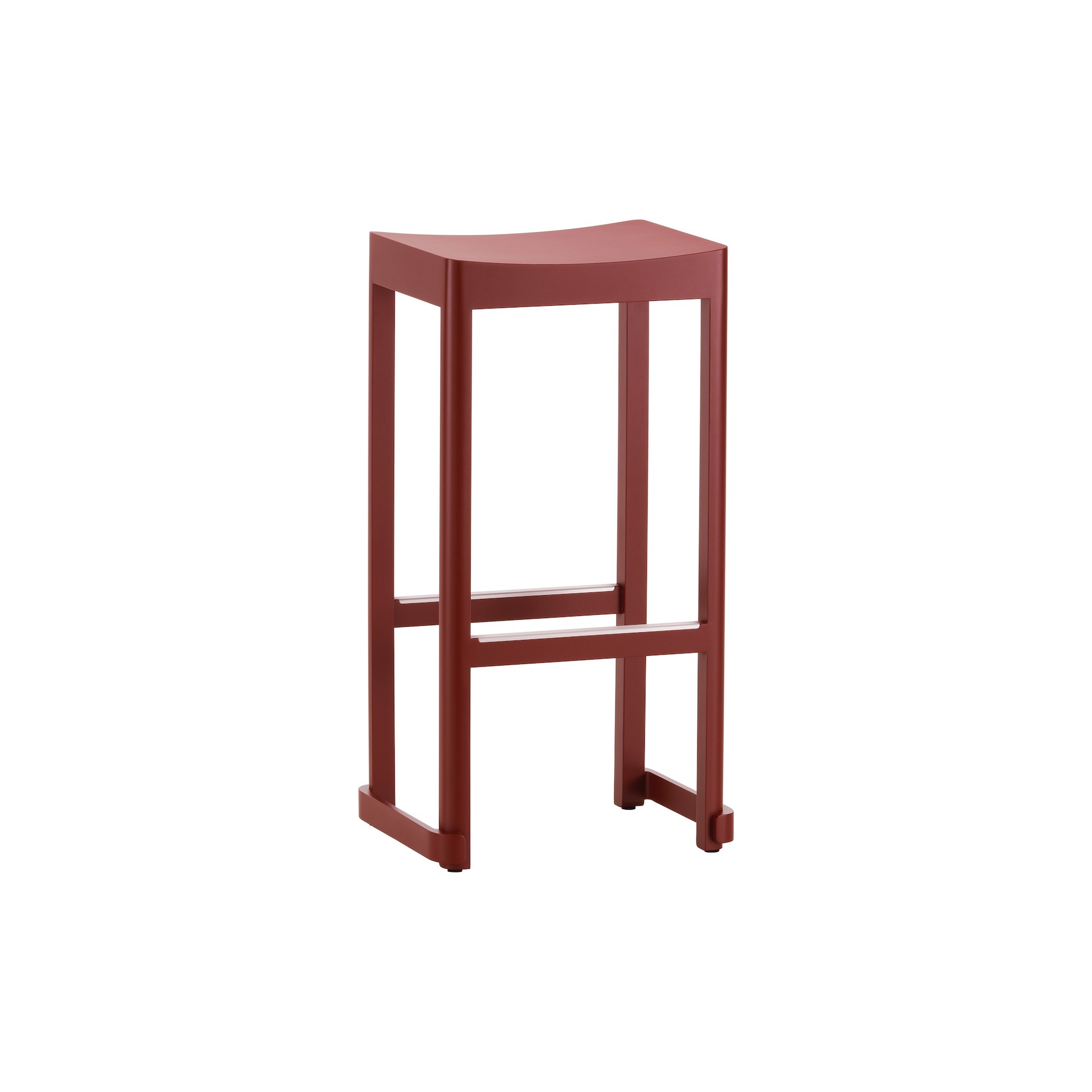 dark red beech - Atelier bar stool - Artek