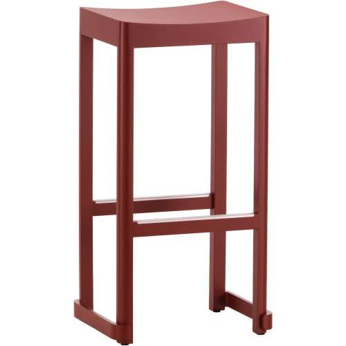 dark red beech - Atelier bar stool - Artek