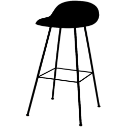 Front Upholstered – tube base - 3D stool - Gubi