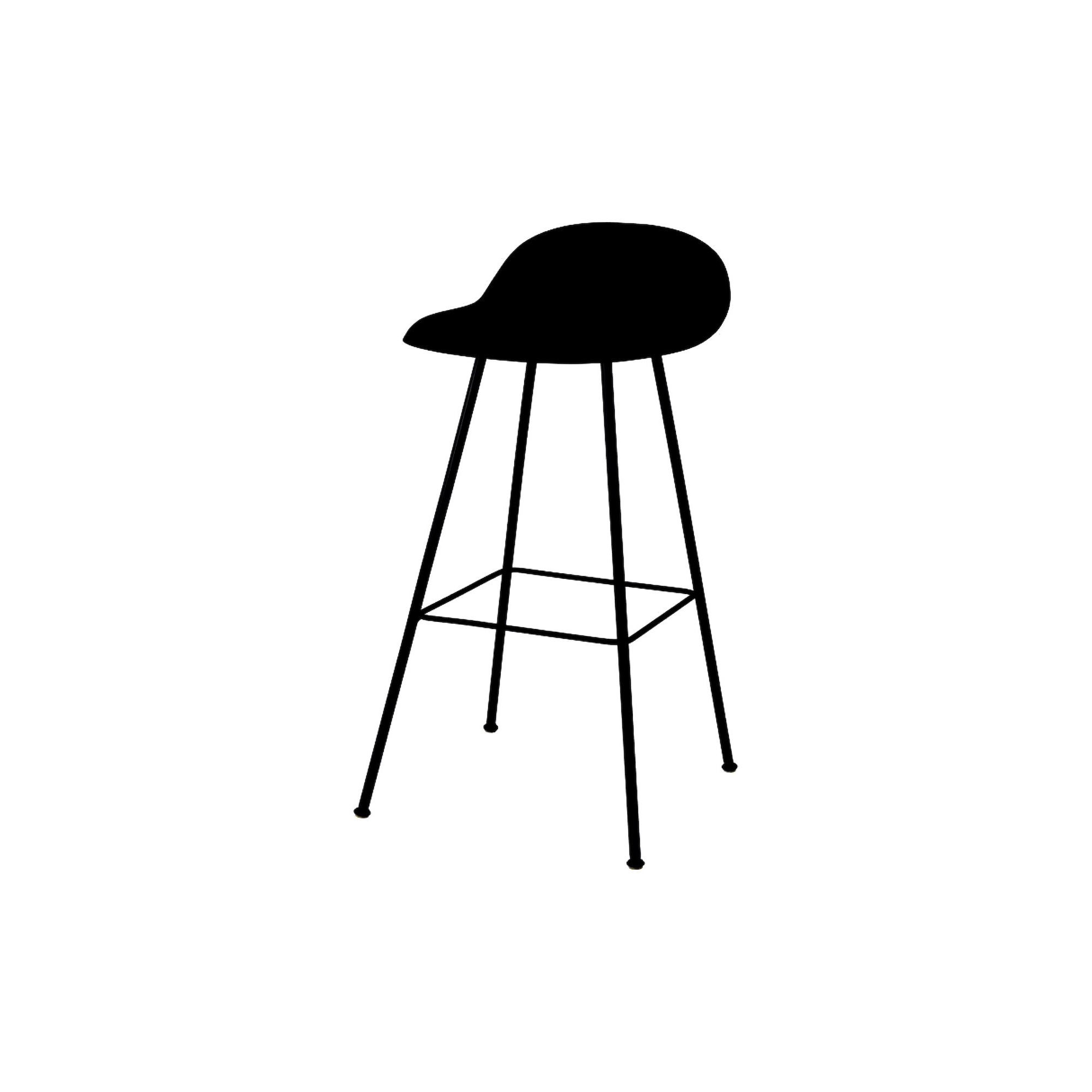 Front Upholstered – tube base - 3D stool - Gubi