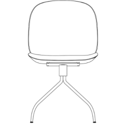 Beetle meeting chair swivel base - fully upholstered - Gubi