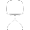 Beetle meeting chair swivel base - fully upholstered - Gubi