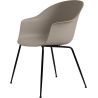 new beige shell + black matt legs – conic base – Bat dining chair - Gubi