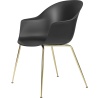 black shell + brass legs – conic base – Bat dining chair - Gubi