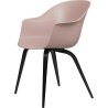 Sweet pink shell + black stained beech legs – wood base – Bat dining chair - Gubi