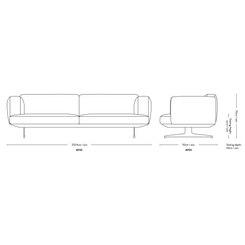 Sofa INLAND AV23 - &Tradition