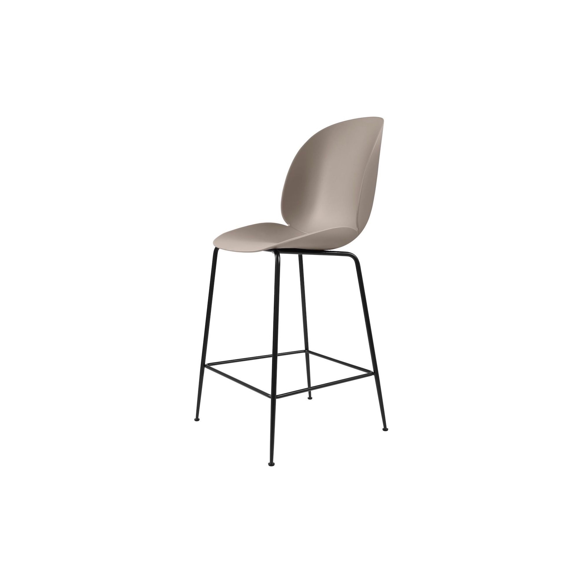 new beige shell – black matt legs – Beetle bar/counter chair - Gubi