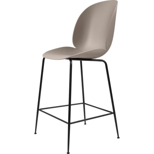 new beige shell – black matt legs – Beetle bar/counter chair - Gubi