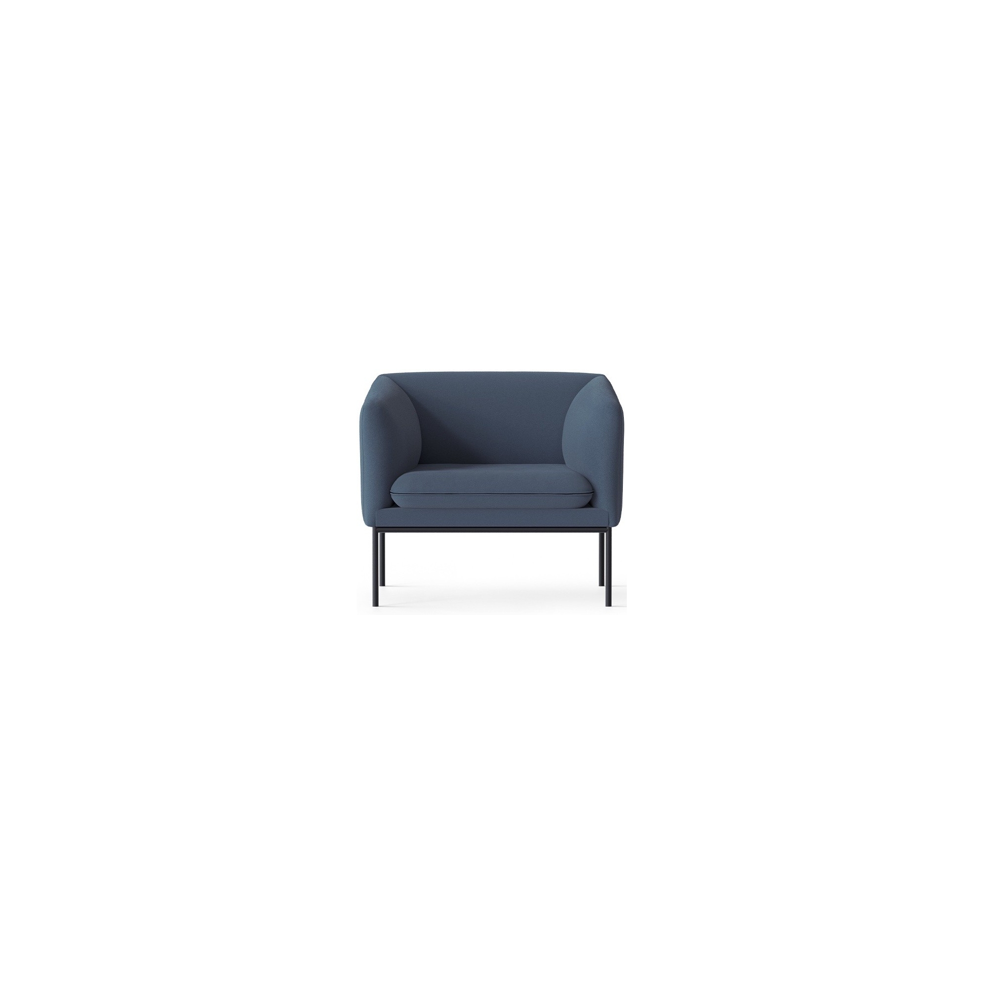 Focus 60008 fabric – black base – Turn lounge chair - Ferm Living