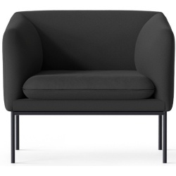 Focus 60212 fabric – black base – Turn lounge chair - Ferm Living