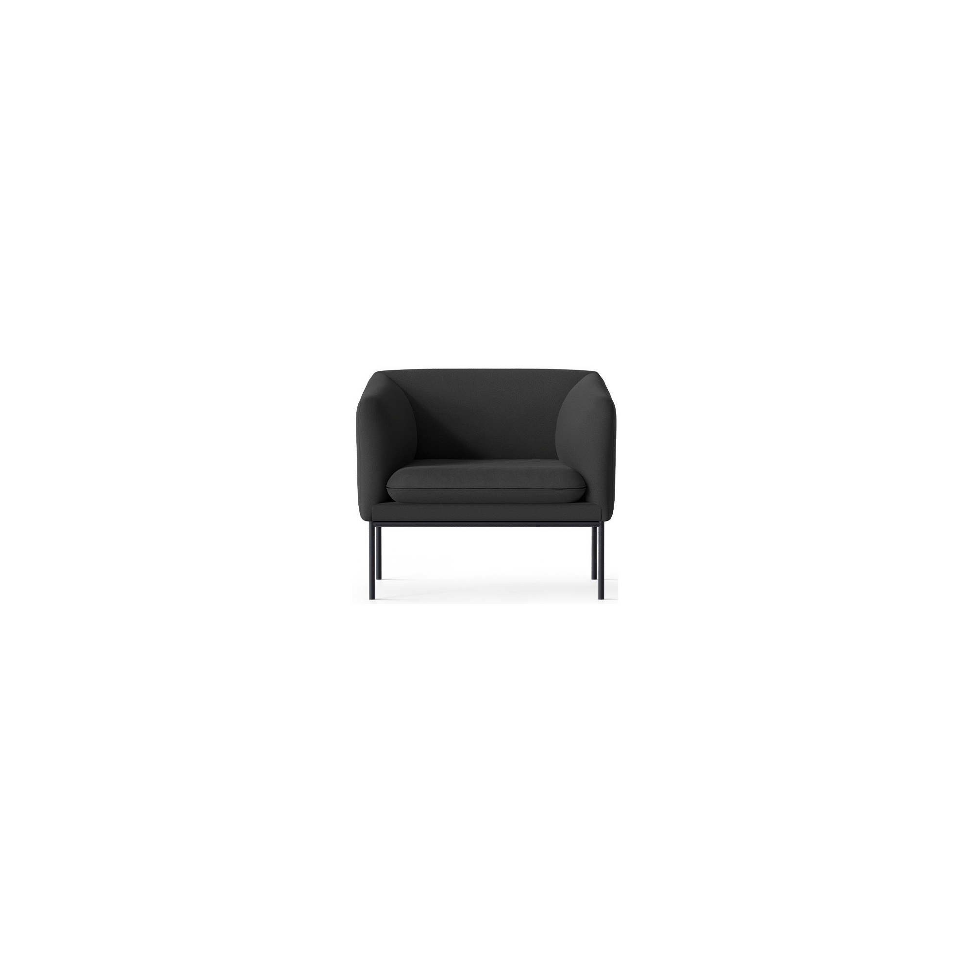 Focus 60212 fabric – black base – Turn lounge chair - Ferm Living