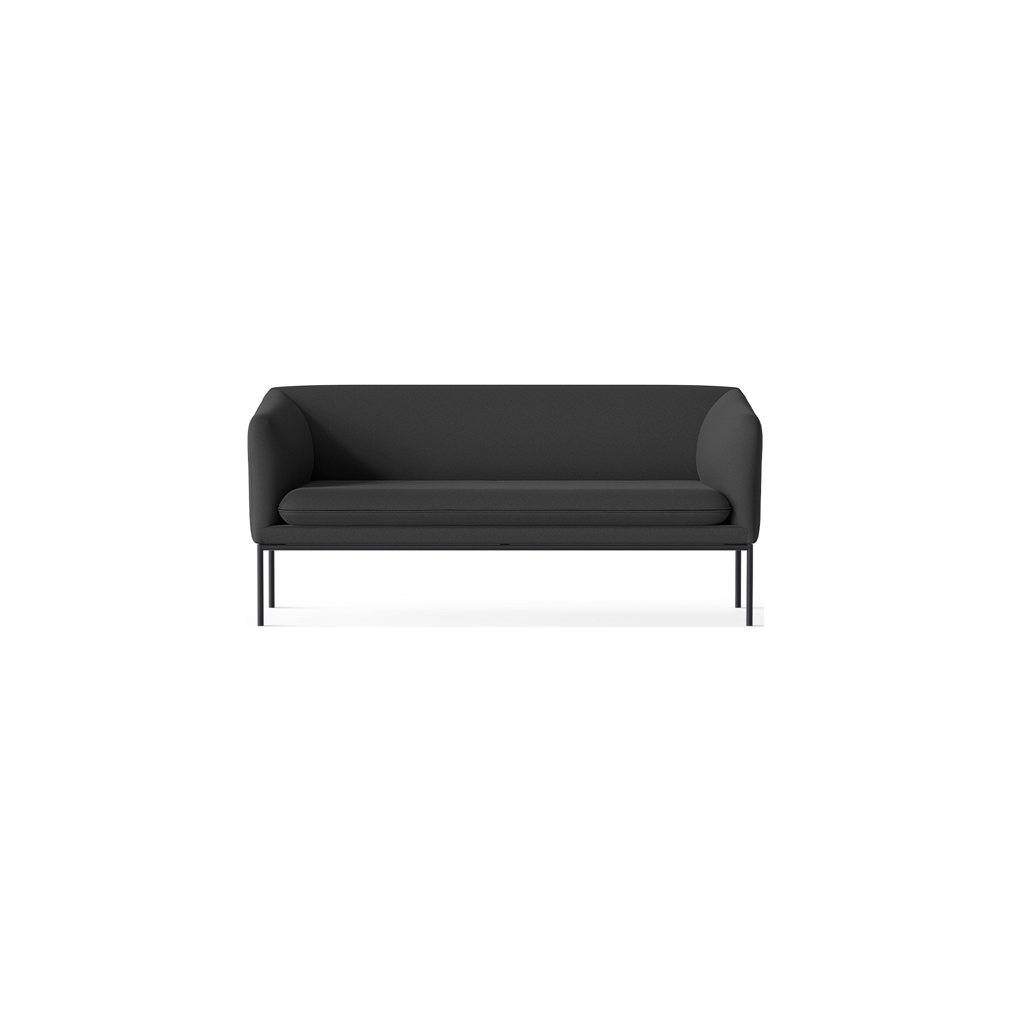 Focus 60212 fabric – black base – Turn 2-seater sofa - Ferm Living