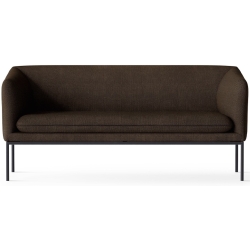 Hallingdal 370 fabric – black base – Turn 2-seater sofa - Ferm Living