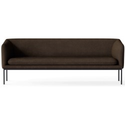 Hallingdal 370 fabric –  black base – Turn 3-seater sofa - Ferm Living