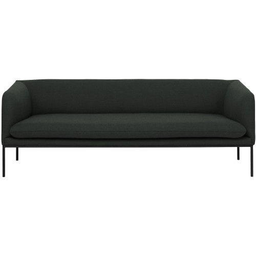 Fiord 971 fabric – black base – Turn 3-seater sofa - Ferm Living