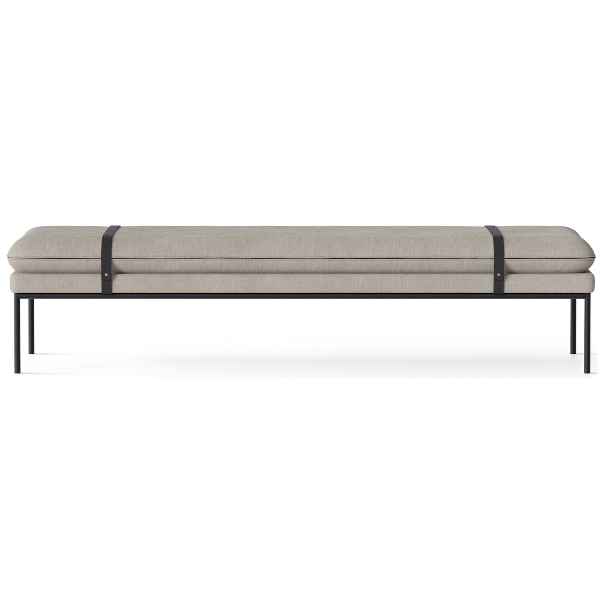 Coton et lin naturel – cuir noir – daybed Turn - Ferm Living