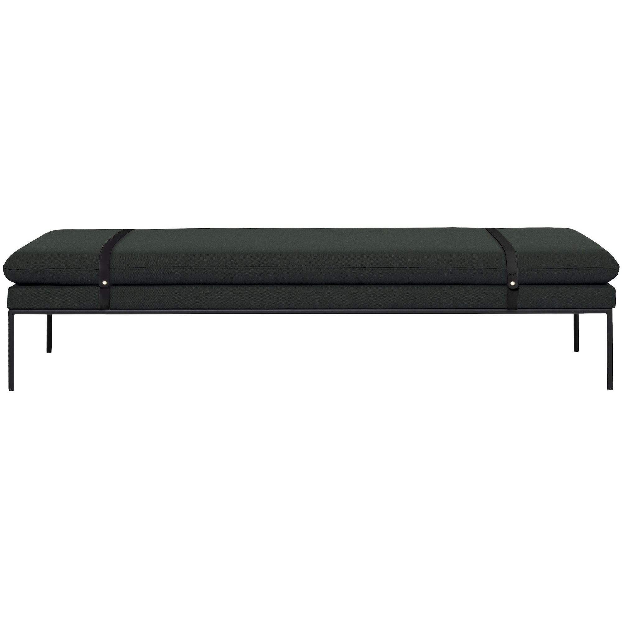 Fiord fabric 991 – black leather – Turn daybed - Ferm Living