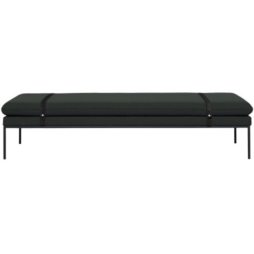 Fiord fabric 991 – black leather – Turn daybed - Ferm Living