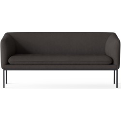 Steelcut Trio 383 fabric – black base – Turn 2-seater sofa - Ferm Living