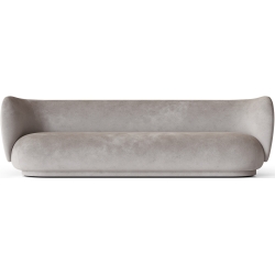 Canapé 4 places Rico – Faded Velvet 17 Concrete - Ferm Living