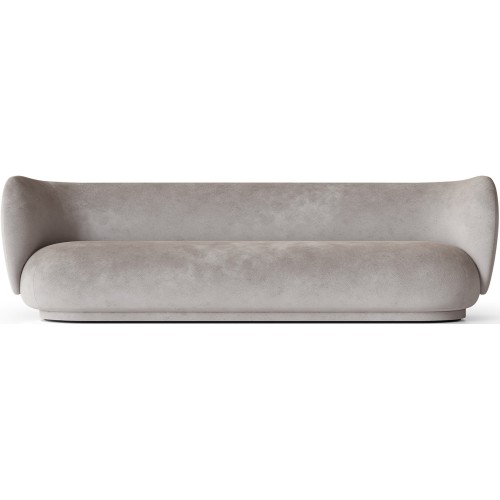 Ferm Living – Canapé 4 places Rico, Faded Velvet 17 Concrete