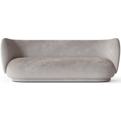 Rico 3-seater sofa – Faded Velvet 17 Concrete - Ferm Living