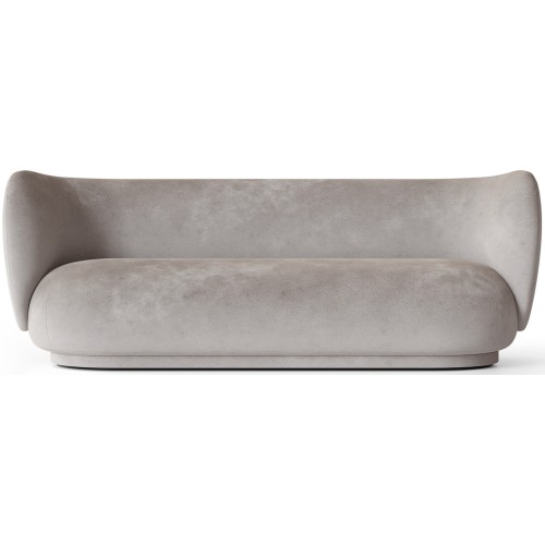 Ferm Living – Canapé 3 places Rico, Faded Velvet 17 Concrete